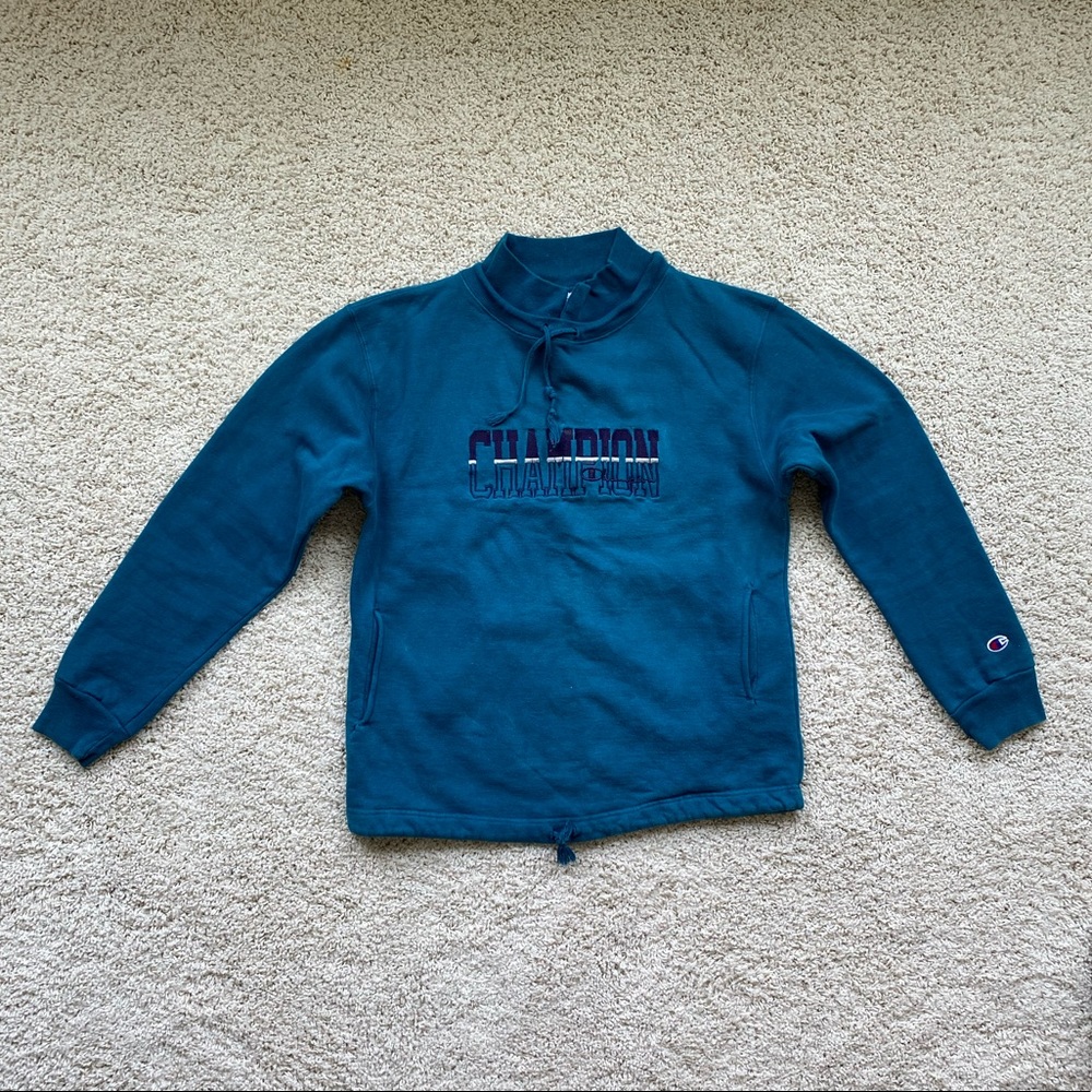 Vintage USA champion pullover teal L
